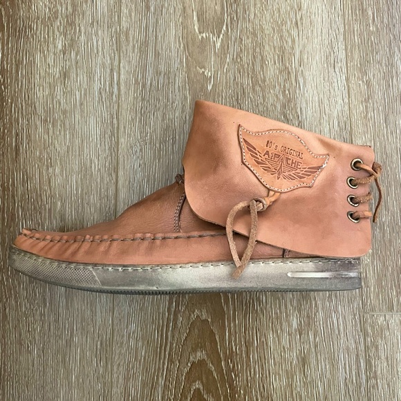 EL VAQUERO 80s Original Apache Tan Leather Boots Sz 37 - Picture 1 of 5